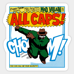 mf doom all caps Sticker